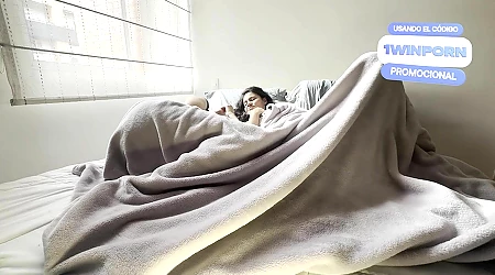 The pillows on my best friend's bed rub my pussy nicely