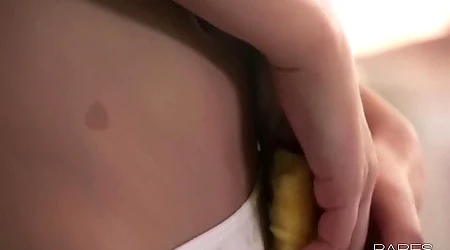 Babe - Brett Rossi masturbates on the kitchen table